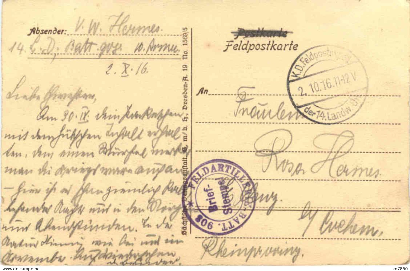 Russischer Bauer - Feldpost - Russie