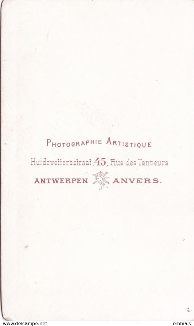 ANTWERPEN - Photo CDV Portrait D'une Religieuse De L'Ordre Du Temple, Croix Pattée Photographie Artistique ANVERS - Old (before 1900)