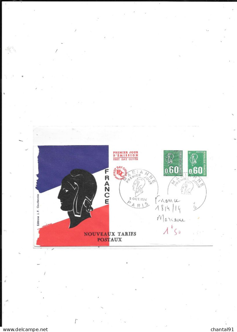 FRANCE FDC N° 1814 MARIANE - 1970-1979