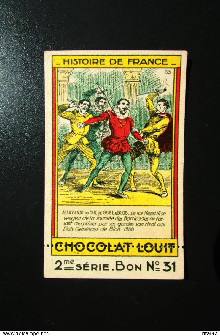 Chromo "Chocolat LOUIT" - Série "Histoire De FRANCE" - Louit