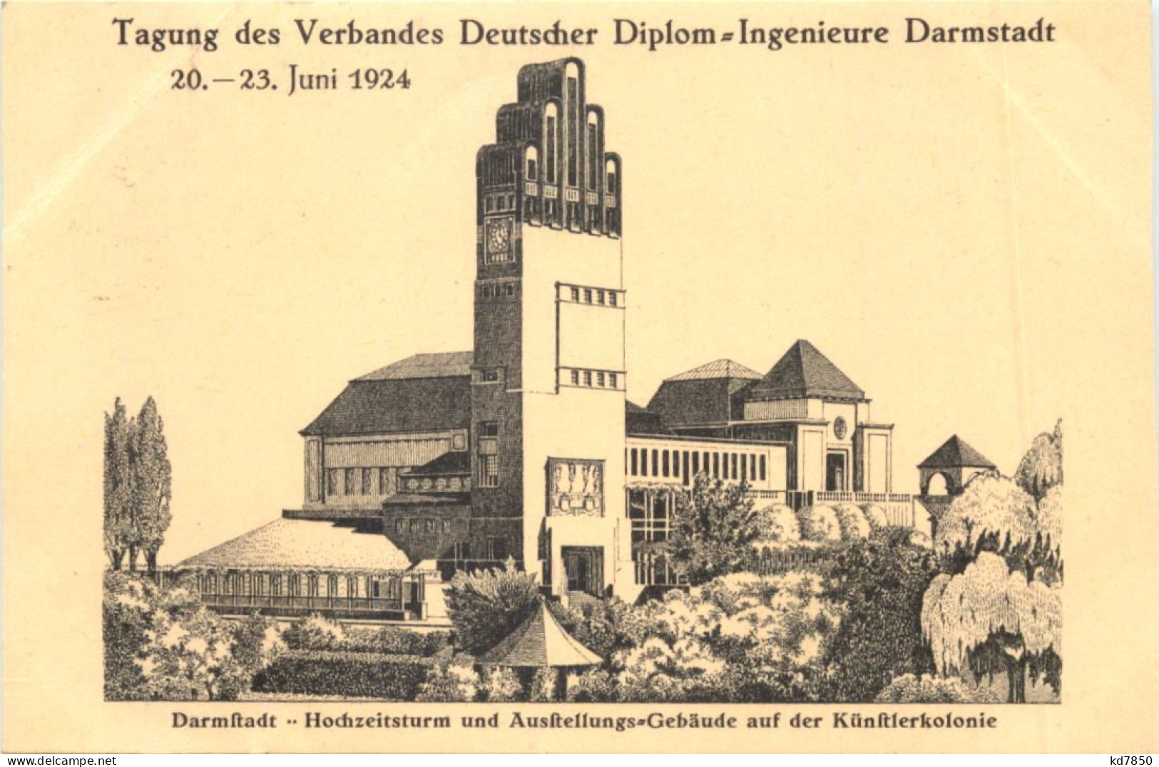 Darmstadt - Tagung Des Verbandes Deutscher Diplom Ingenieure 1924 - Darmstadt