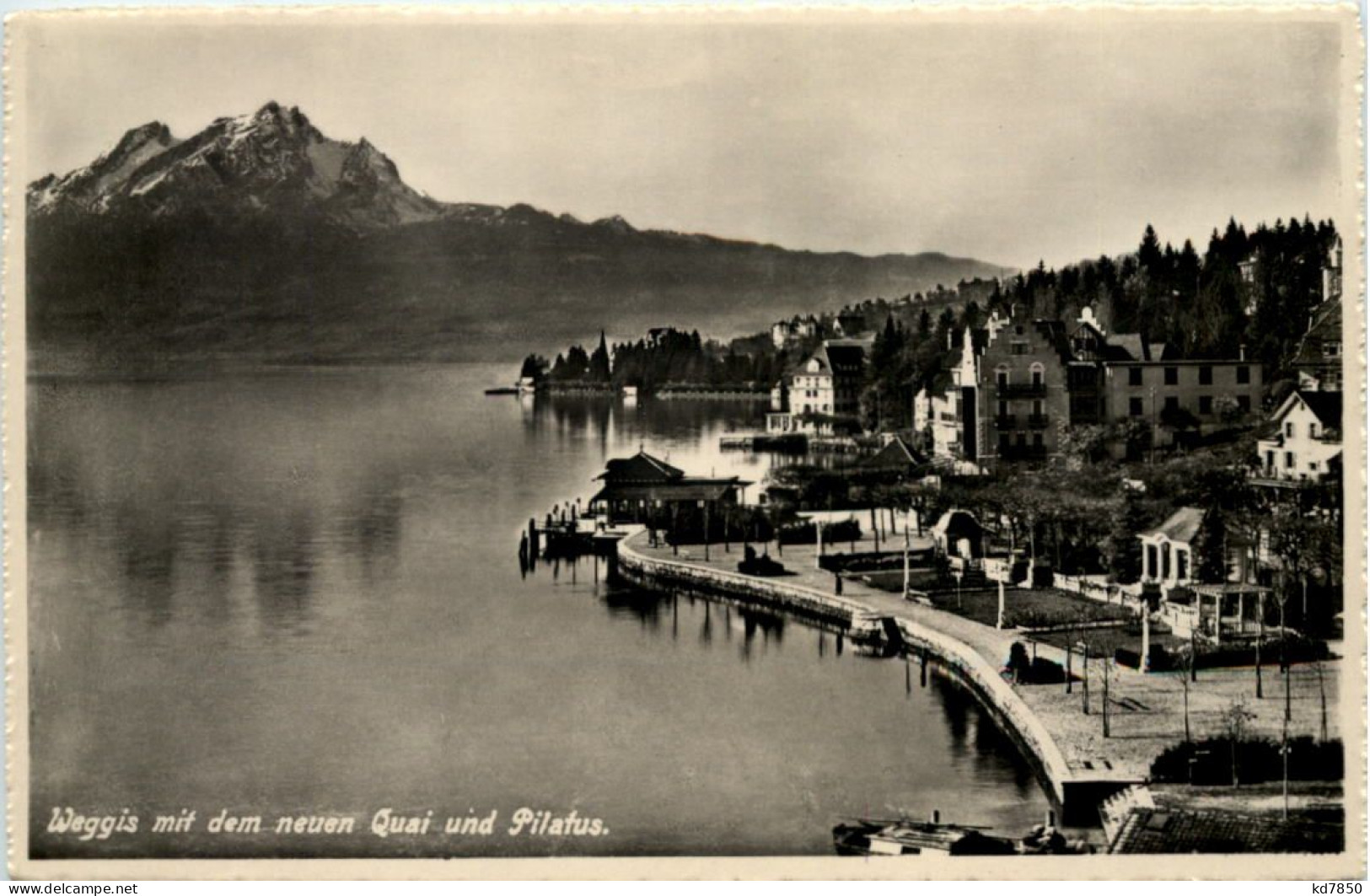 Weggis Mit Dem Neuen Quai Und Pilatus - Weggis