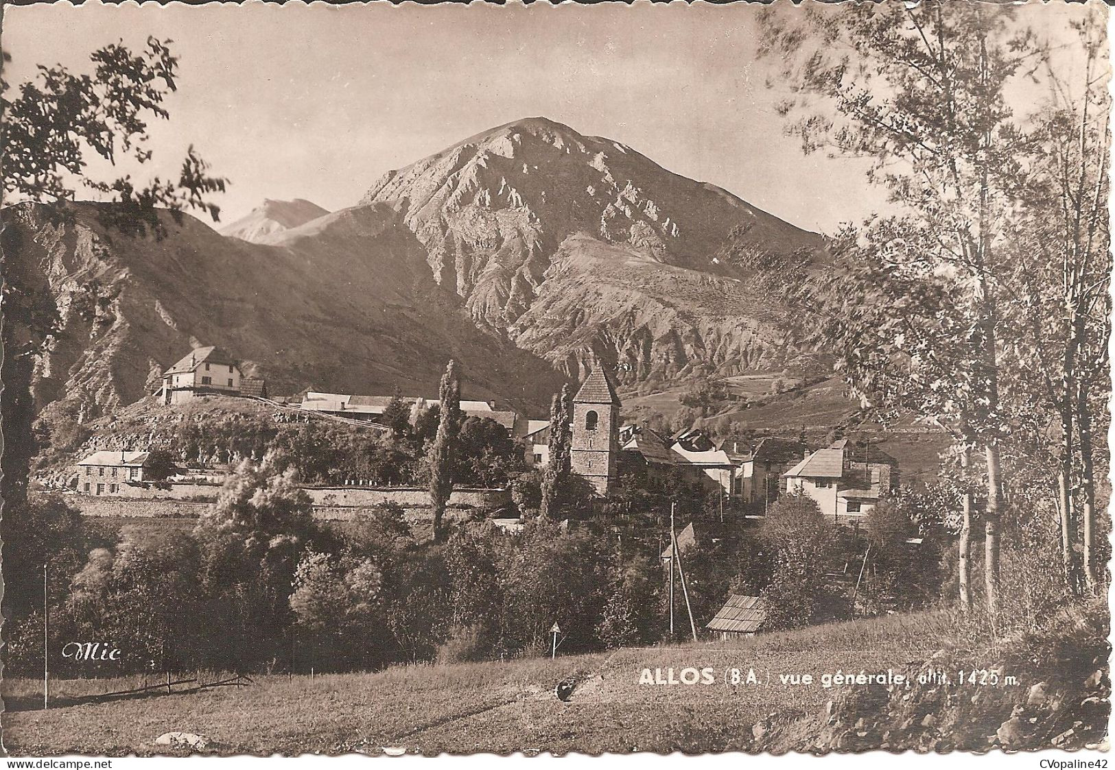 ALLOS (04) Sur La Route Des Grandes Alpes En 1947  CPSM GF - Autres & Non Classés