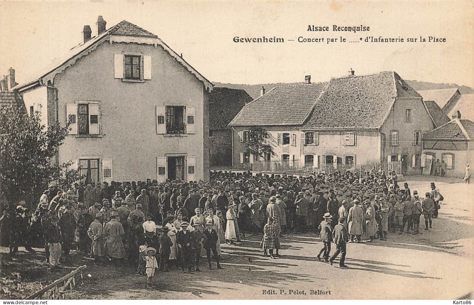 Gewenheim * Concert Sur La Place Du Village Par Régiment D'infanterie * Militaria - Other & Unclassified