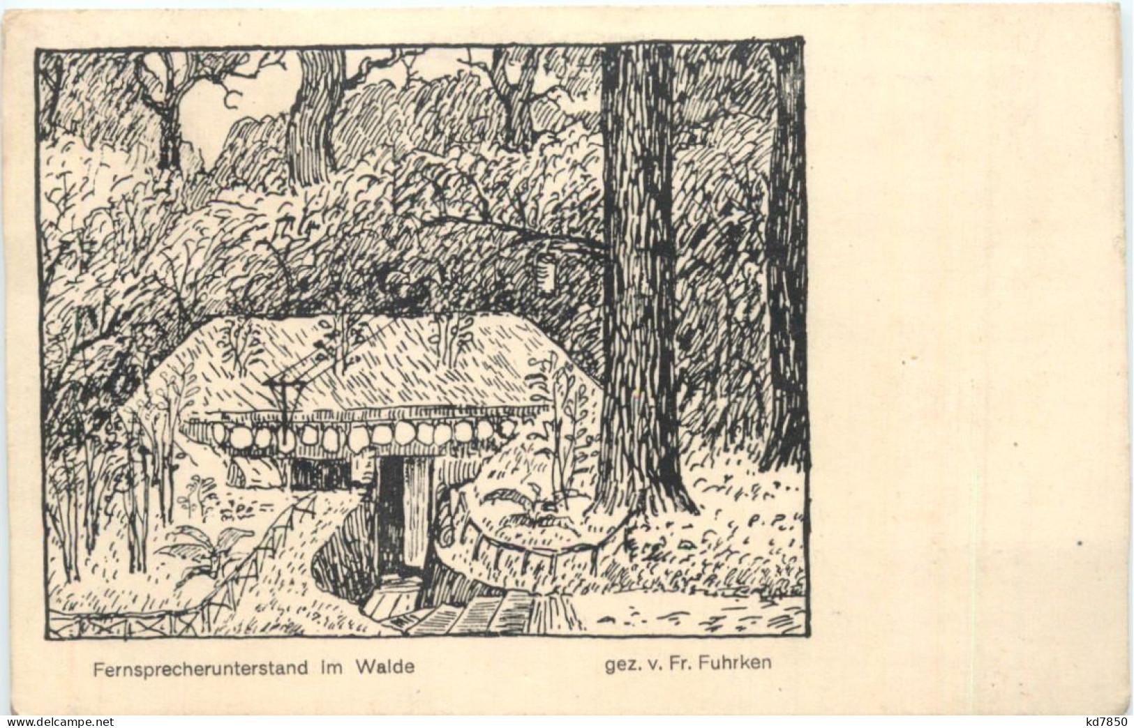 WW1- Fernsprecherunterstand Im Walde - Feldpost - War 1914-18