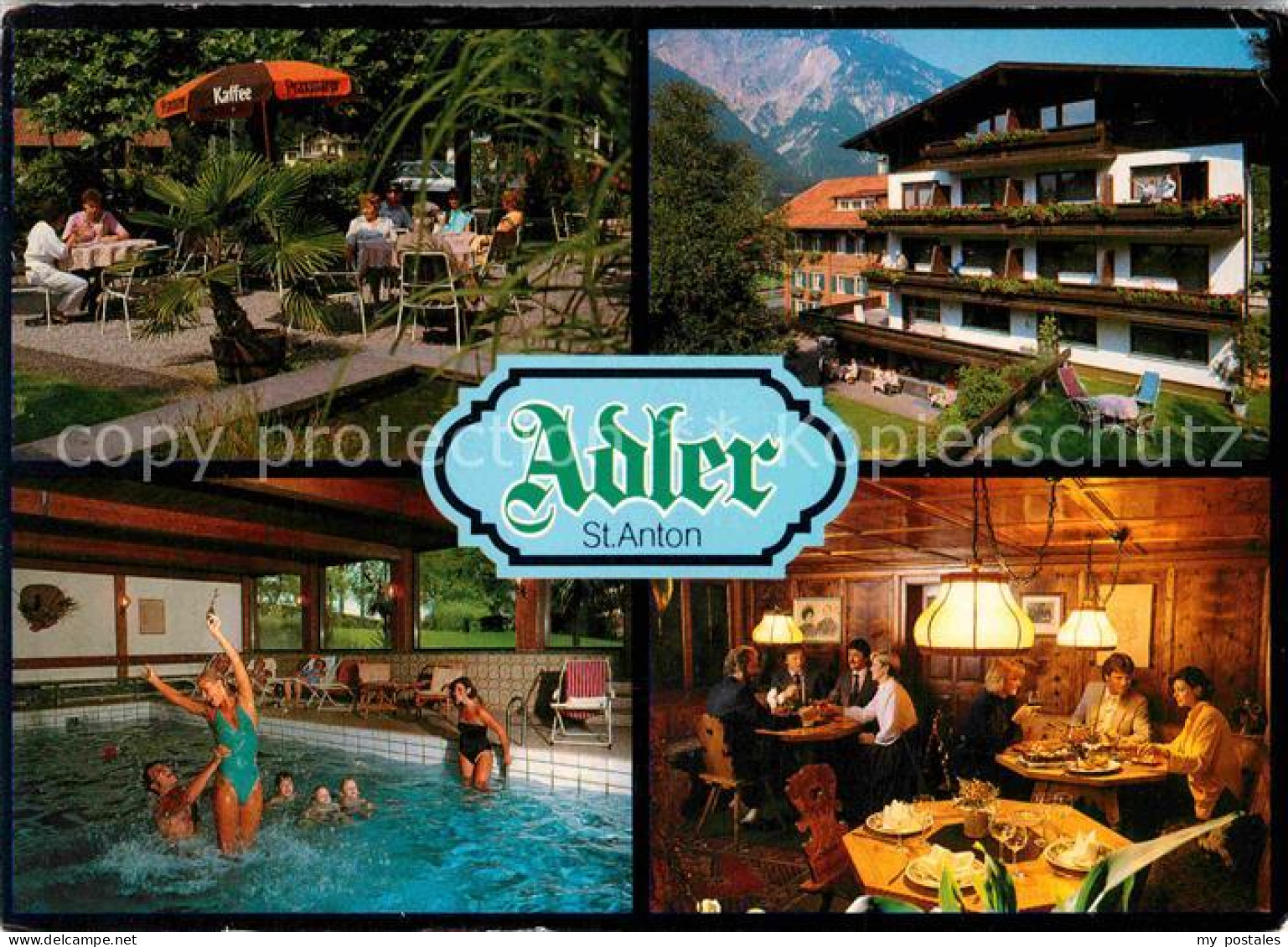 72840240 St Anton Montafon Hotel Restaurant Adler Gartenterrasse Hallenbad Gasts - Sonstige & Ohne Zuordnung