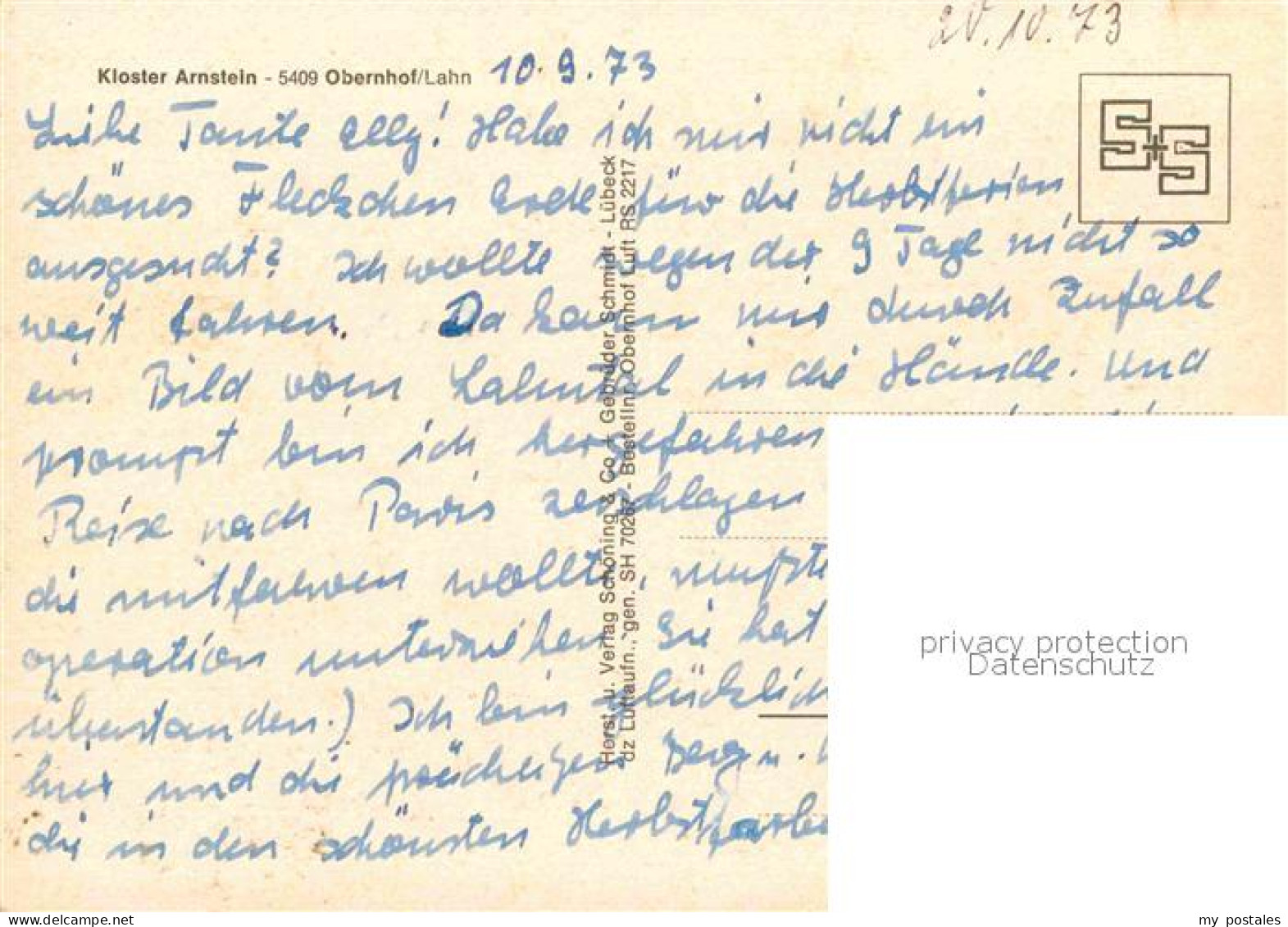 72840230 Obernhof Lahn Kloster Arnstein Fliegeraufnahme Obernhof - Other & Unclassified
