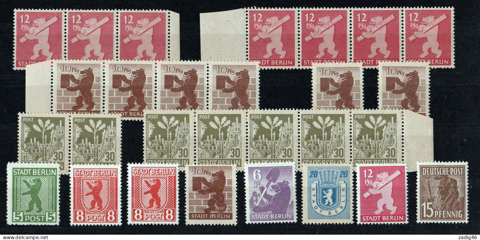 ALLEMAGNE, ZONE SOVIETIQUE - LOT DE 57 TIMBRES NEUFS SANS CHARNIERES ** 2 SCANS - Autres & Non Classés