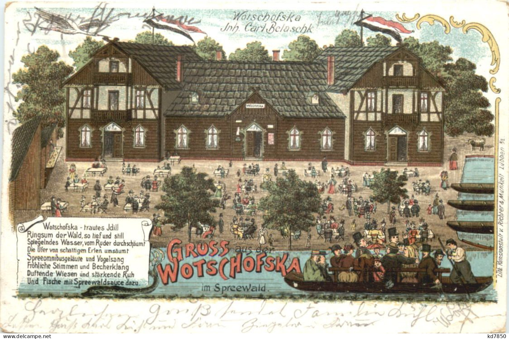 Gruss Aus Der Wotschofska Im Spreewald - Litho - Sonstige & Ohne Zuordnung