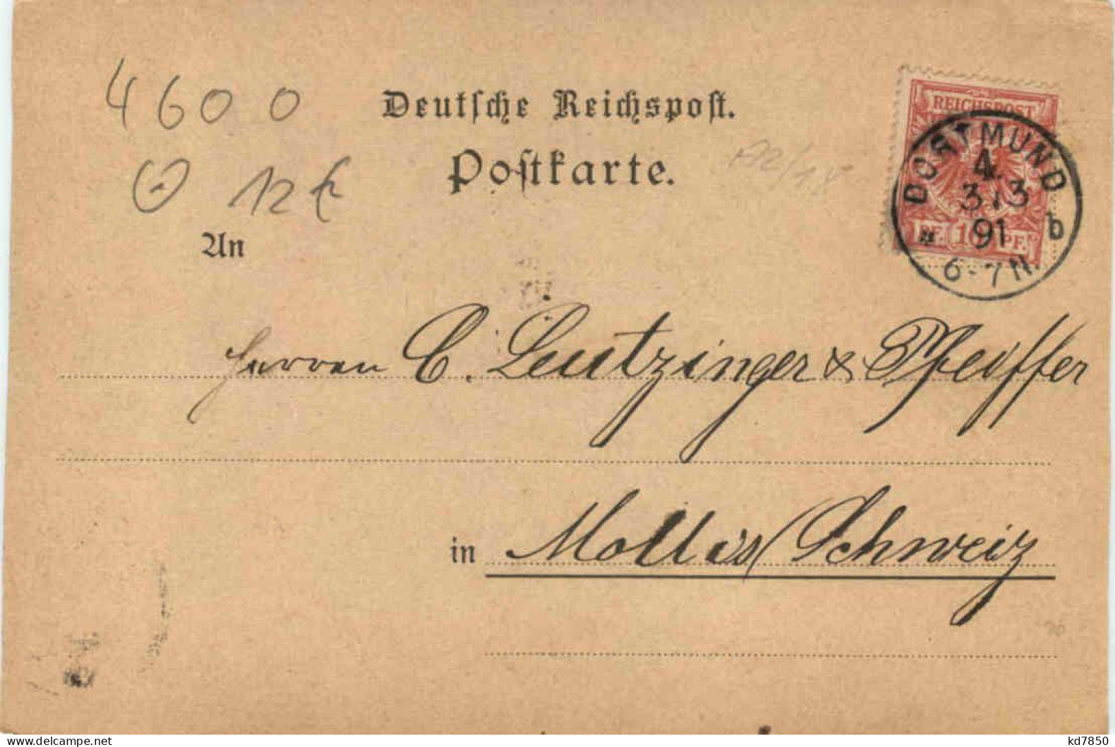Dortmund - Andreas Müüller Landesproducten Und Colonialwaaren 1891 - Dortmund