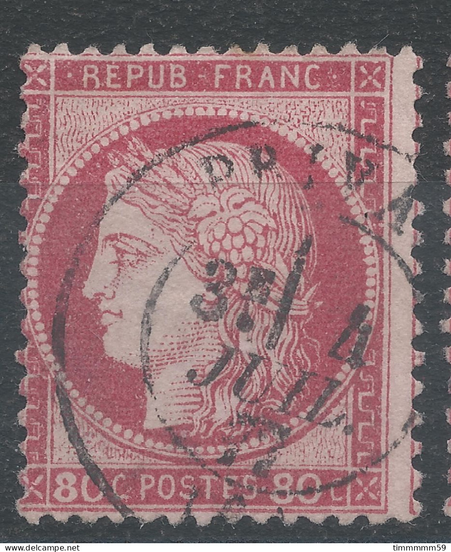 Lot N°83441   Variété/n°57, Oblitéré Cachet à Date De Privas, Ardèche (6), Fond Ligné Horizontal - 1871-1875 Ceres