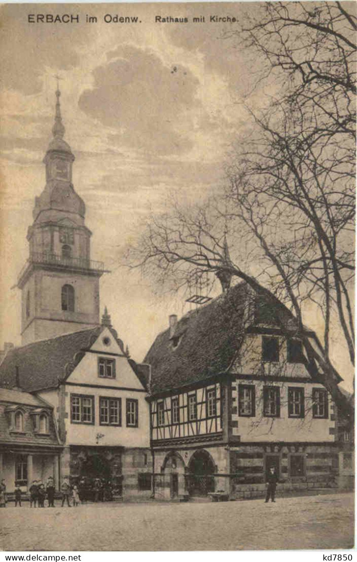 Erbach Im Odenwald - Rathaus Mit Kirche - Other & Unclassified