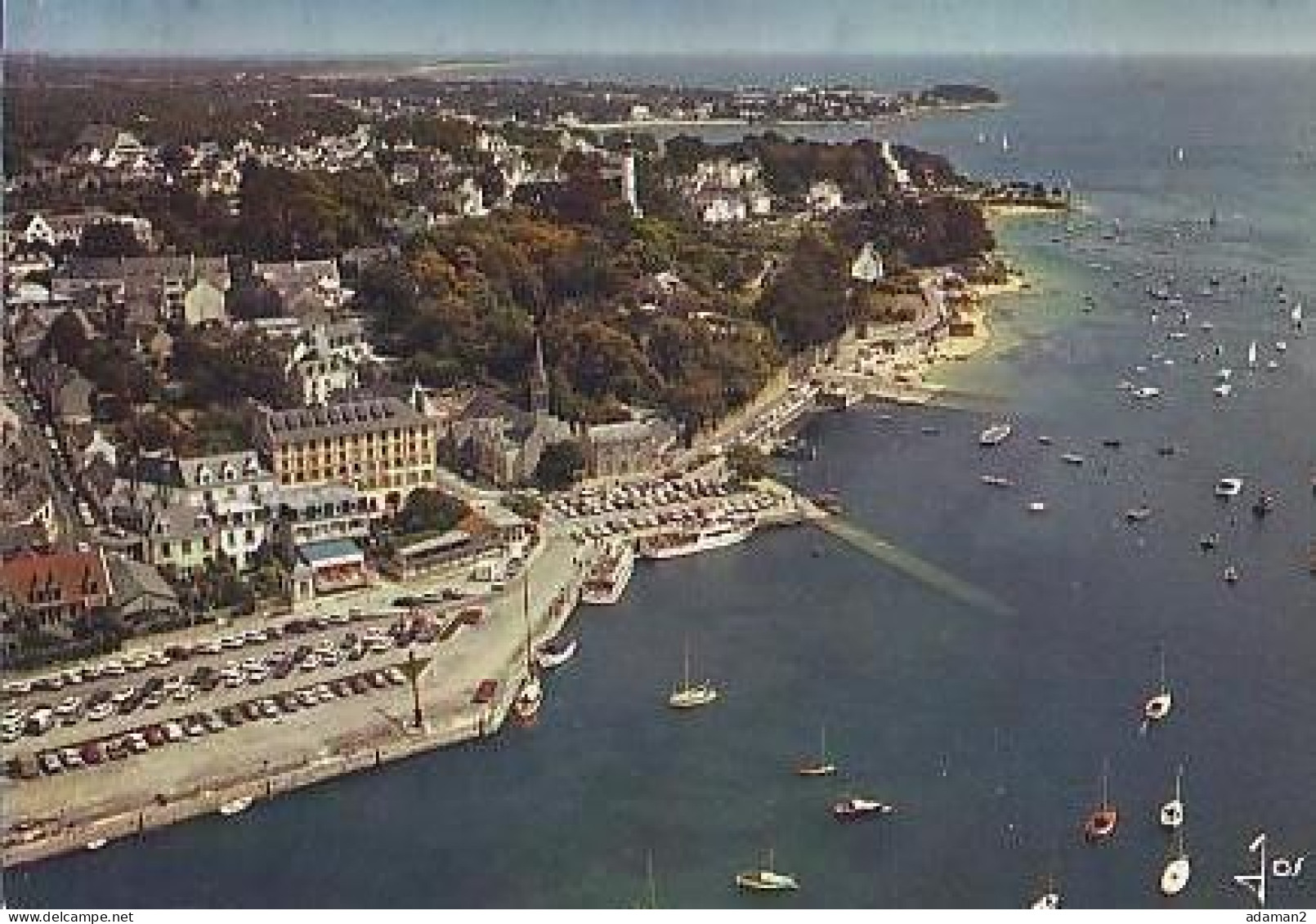 Bénodet   G117       Vue Générale Du Port Et La Côte Vers La Pointe Saint Gilles( Défaut ) - Bénodet