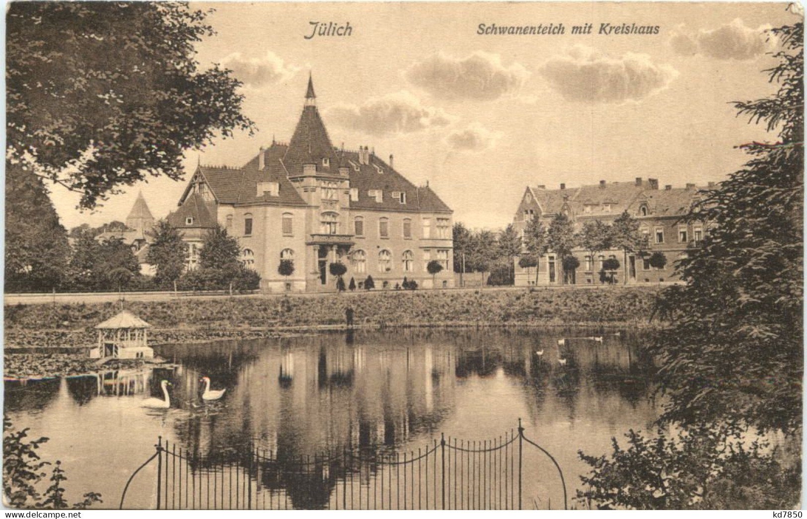 Jülich - Schwanenteich Mit Kreishaus - Juelich