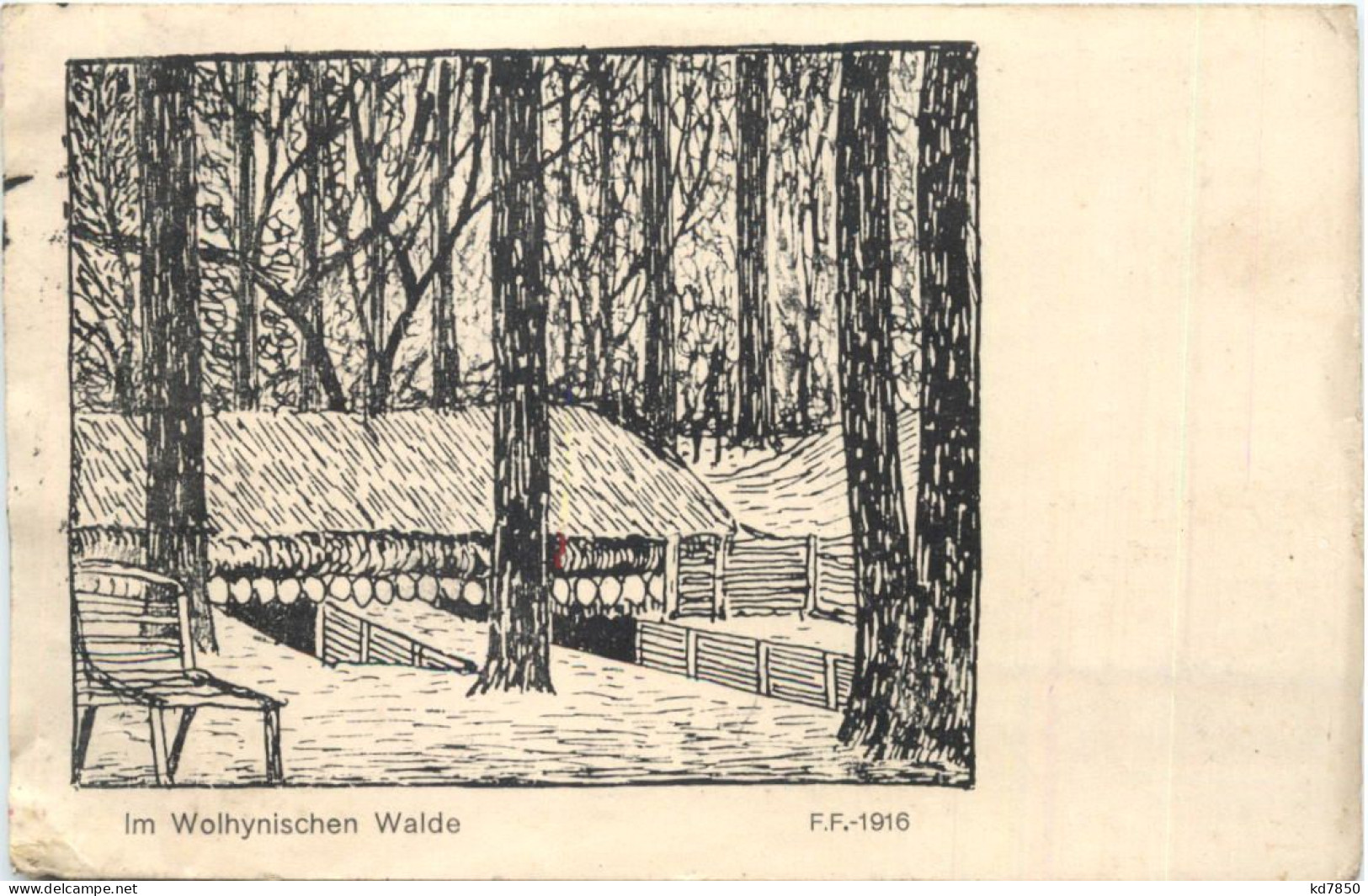 WW1- Im Wolhynischen Walde - Feldpost - Weltkrieg 1914-18