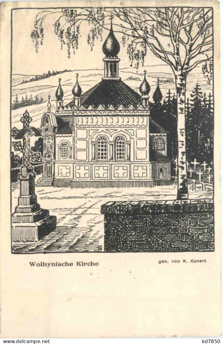 WW1 Wolhynische Kirche - Feldpost - Weltkrieg 1914-18