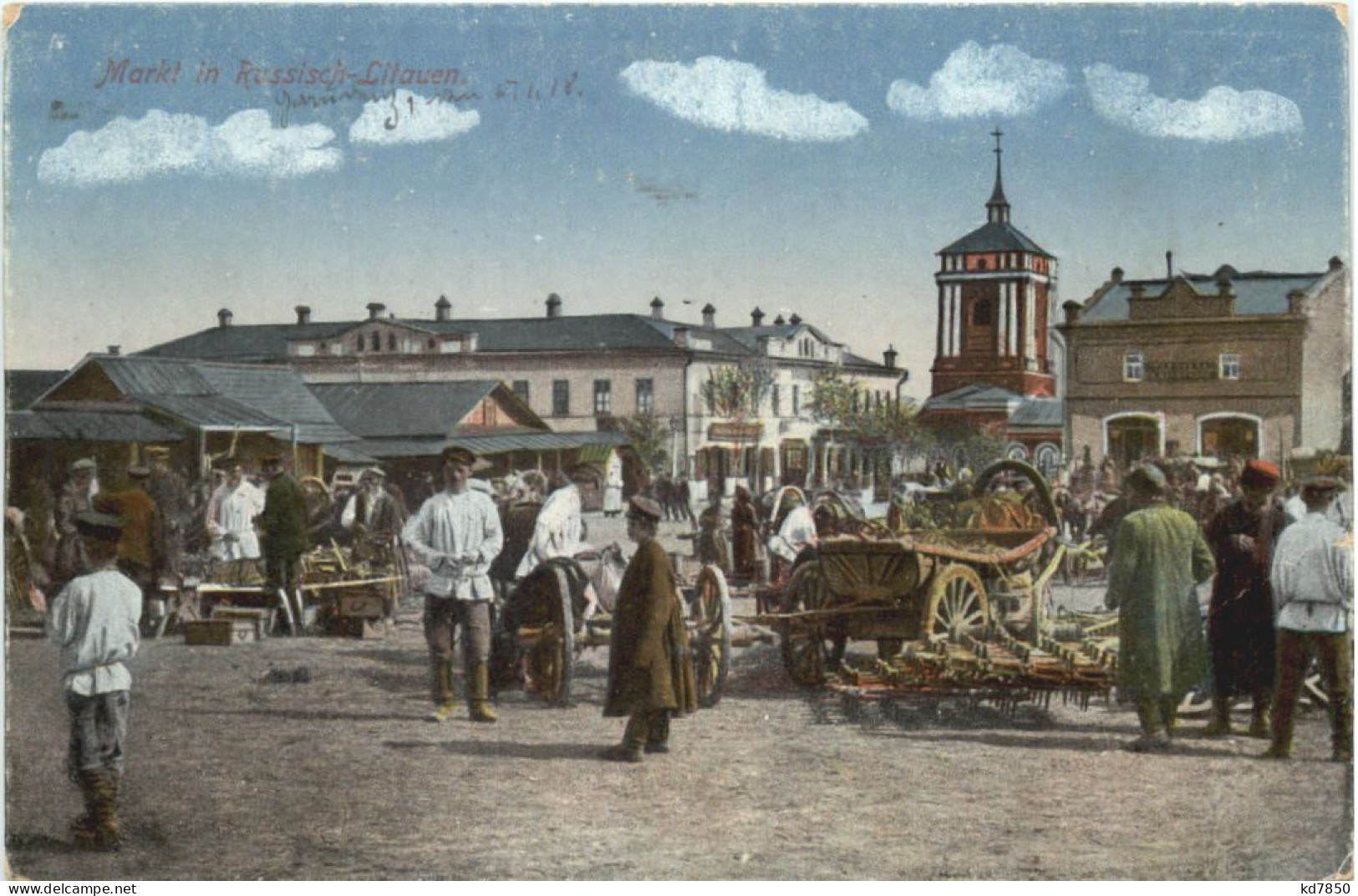 Markt In Russisch Litauen - Feldpost - Litauen