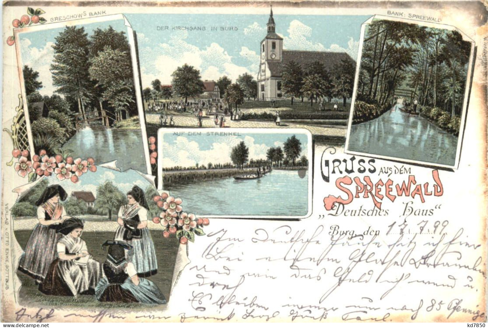 Burg - Gruss Aus Dem Spreewald - Litho - Burg (Spreewald)