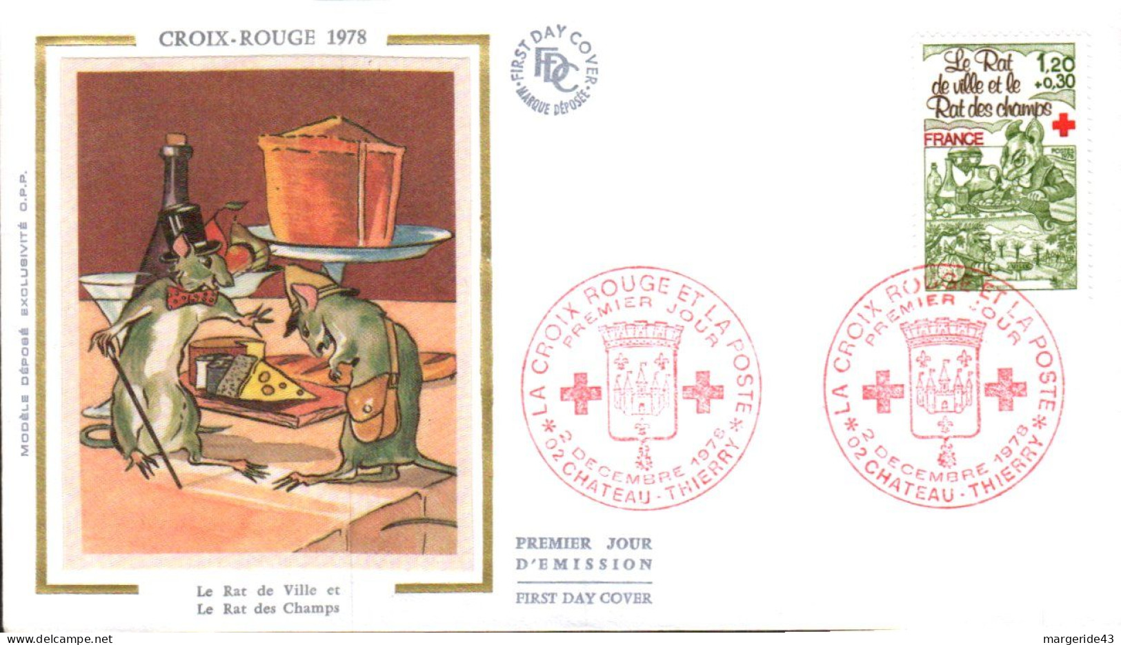 FDC 1978 CROIX ROUGE - 1970-1979