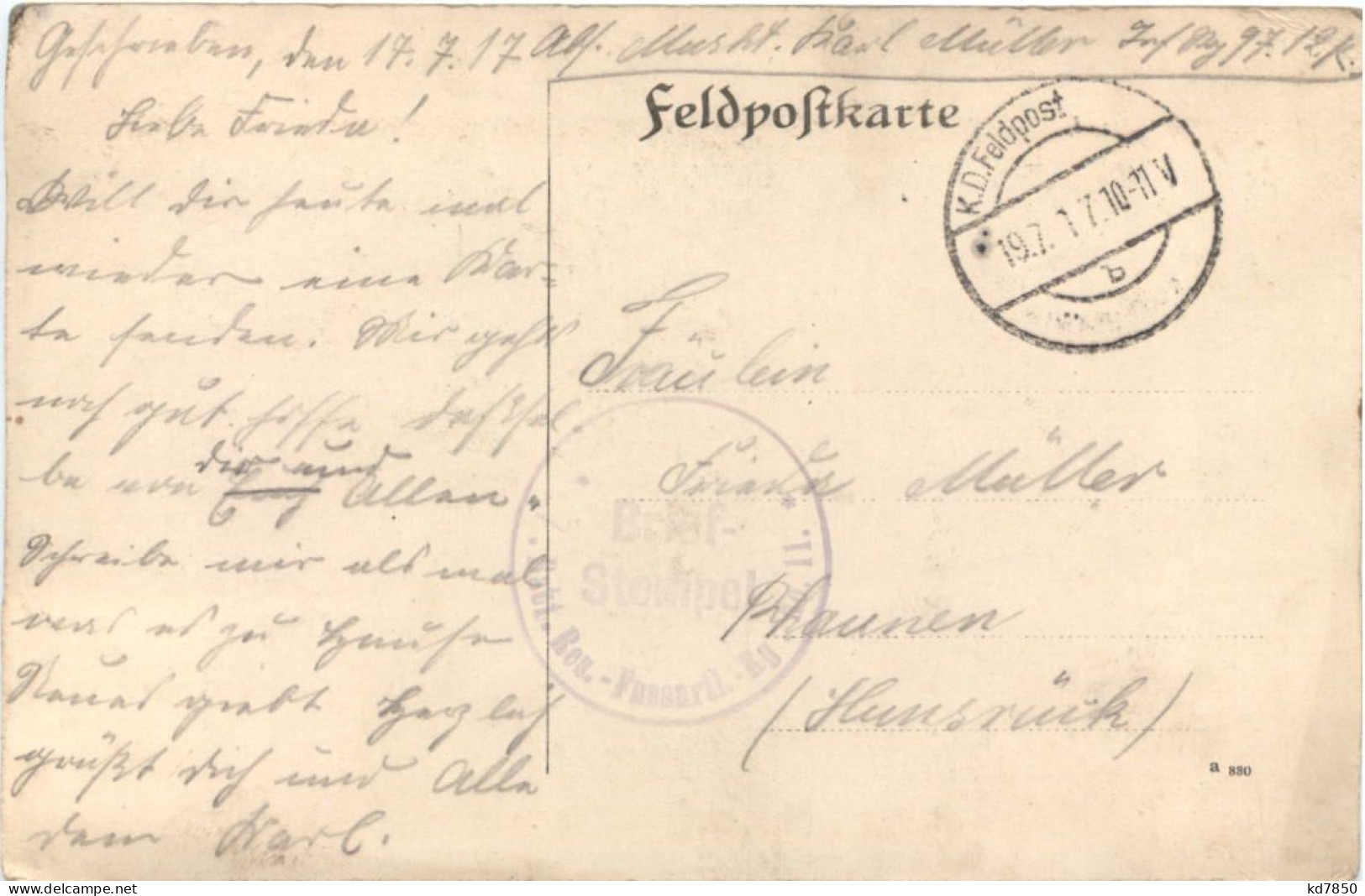 WW1- Im Wolhynischen Walde - Feldpost - War 1914-18