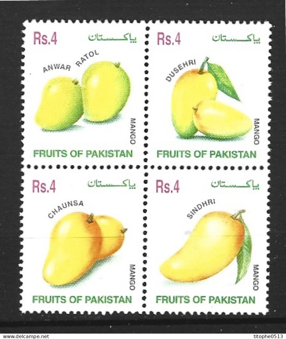 PAKISTAN. N°1068-71 De 2002. Mangue. - Fruit