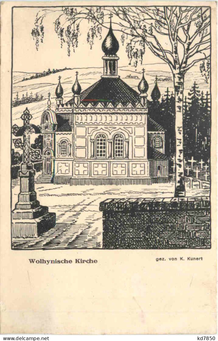 WW1 Wolhynische Kirche - Feldpost - Weltkrieg 1914-18