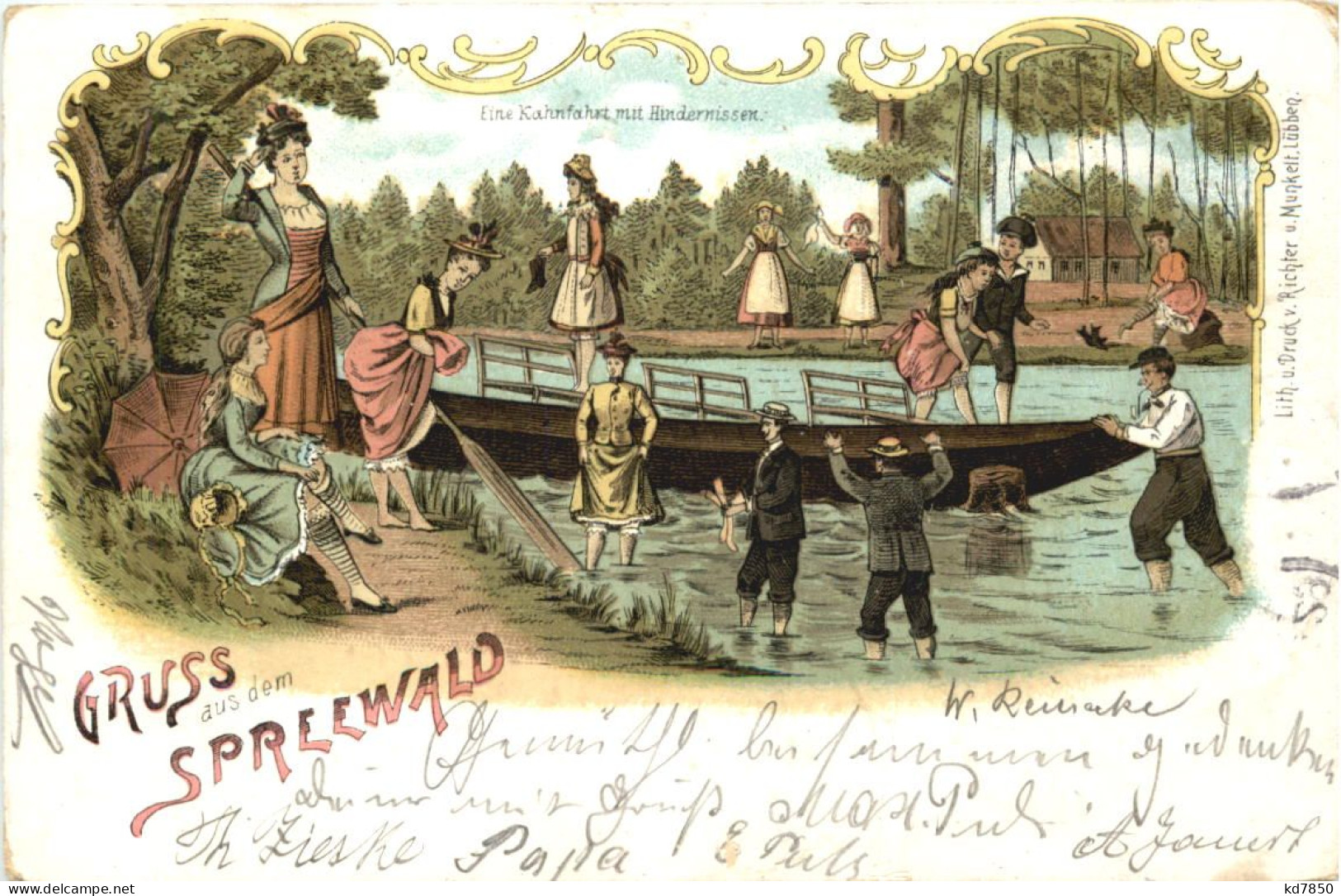 Gruss Aus Dem Spreewald - Litho - Altri & Non Classificati