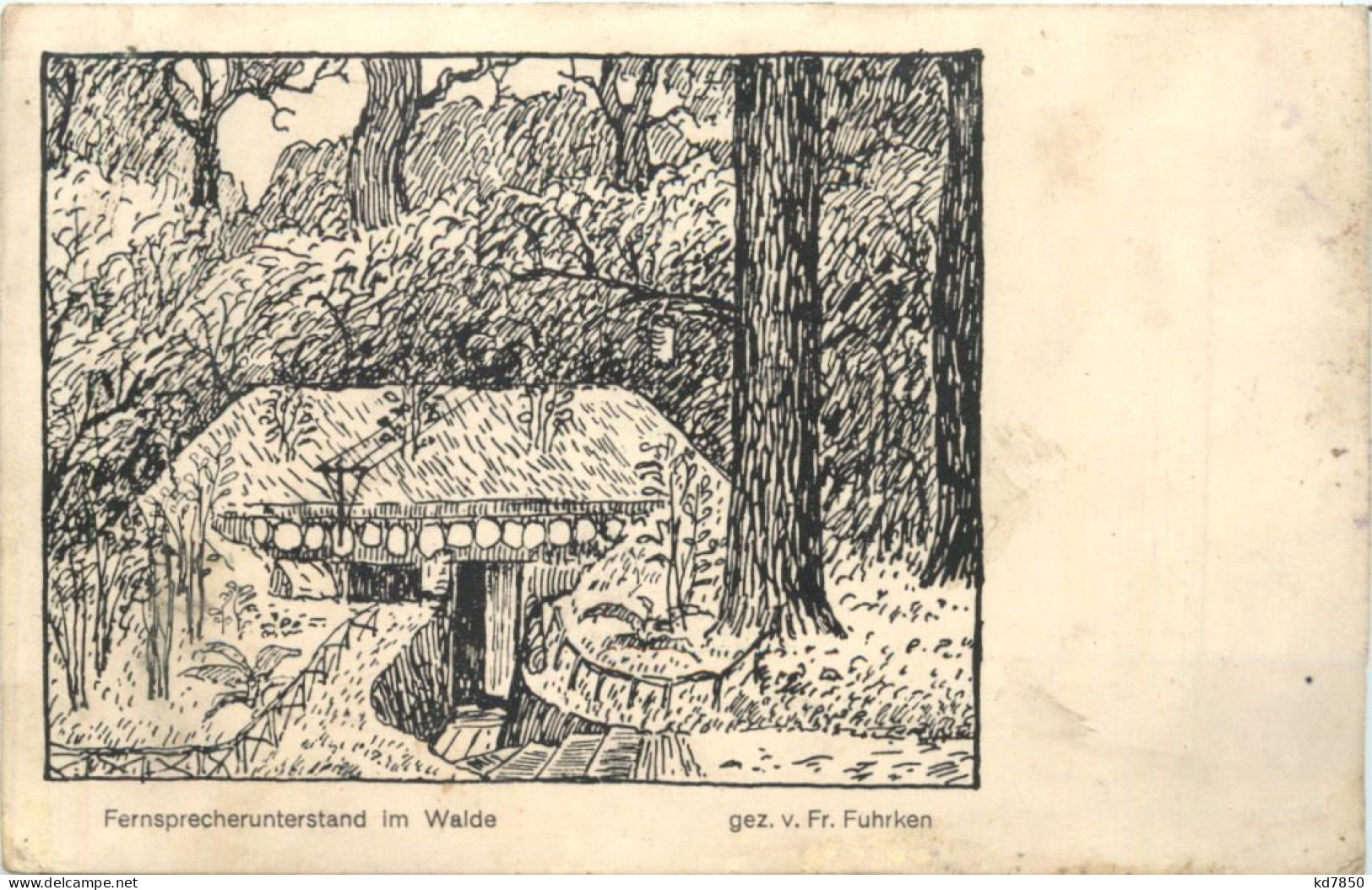 WW1- Fernsprecherunterstand Im Walde - Feldpost - Guerra 1914-18