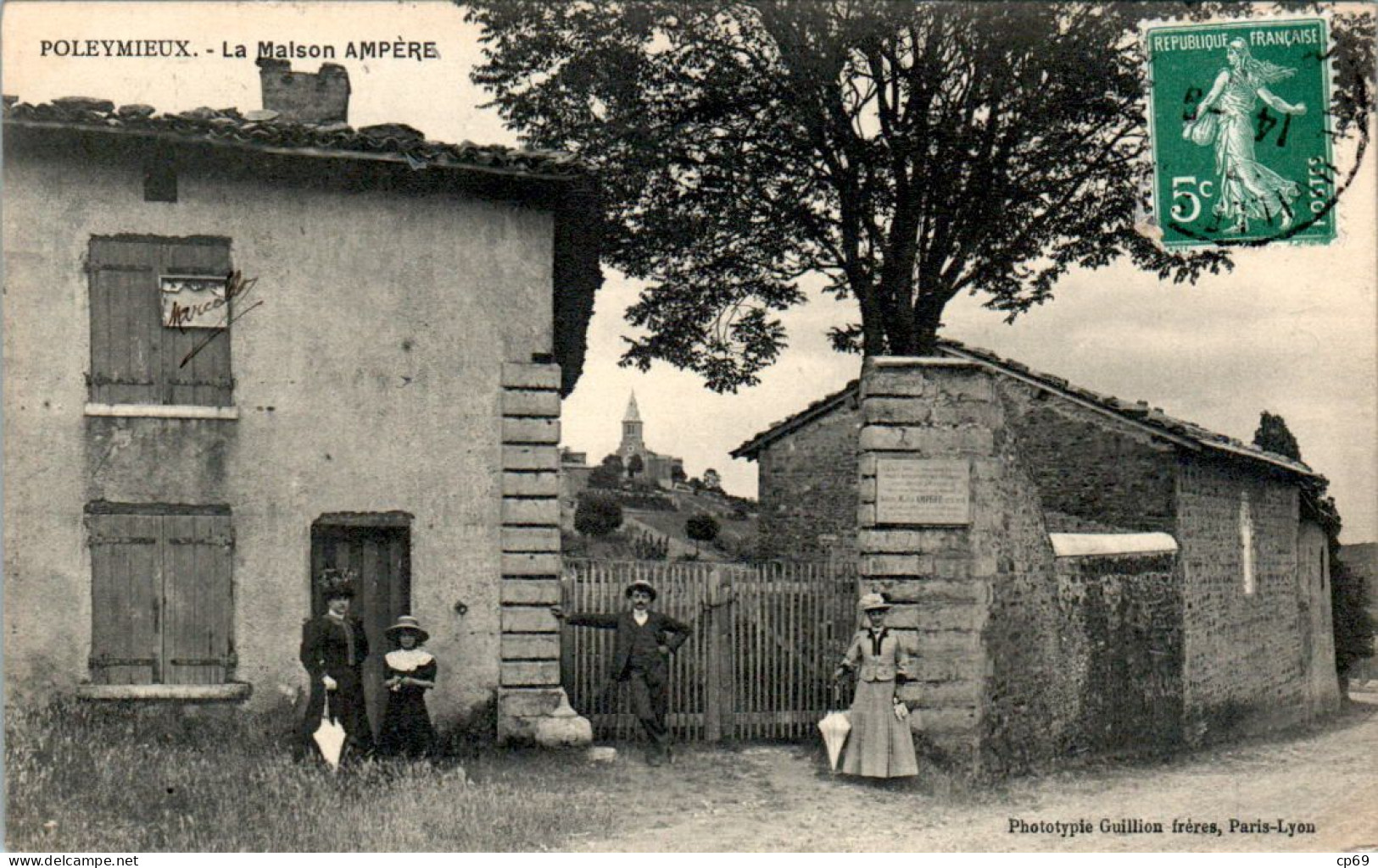 Poleymieux-au-Mont-D'Or Canton De Neuville-sur-Saône La Maison Ampère Rhône 69250 Cpa Voyagée En TB.Etat - Other & Unclassified
