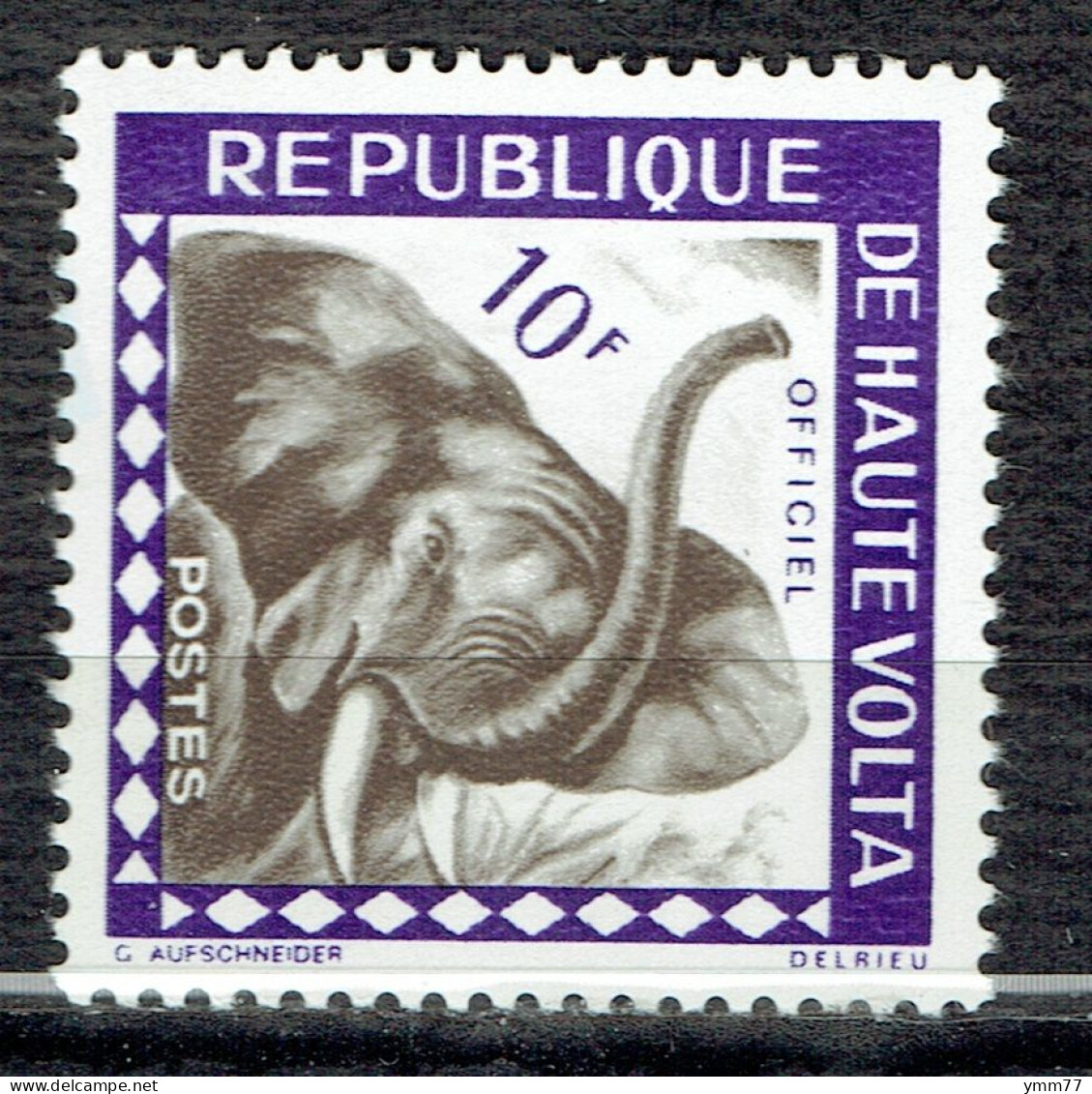 Timbre De Service : Tête D'éléphant - Upper Volta (1958-1984)