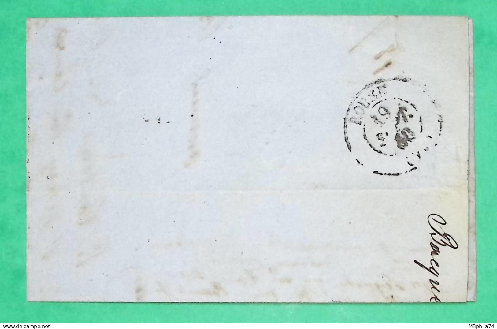 N°14 PC 225 BACQUEVILLE SEINE INFERIEURE POUR ROUEN 1860 LETTRE COVER FRANCE - 1849-1876: Klassik