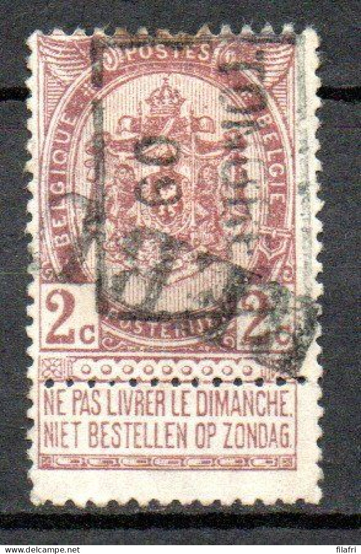 1286 Voorafstempeling Op Nr 55 - TONGRES 09 - Positie B + Stempel REBUT - Rolstempels 1900-09