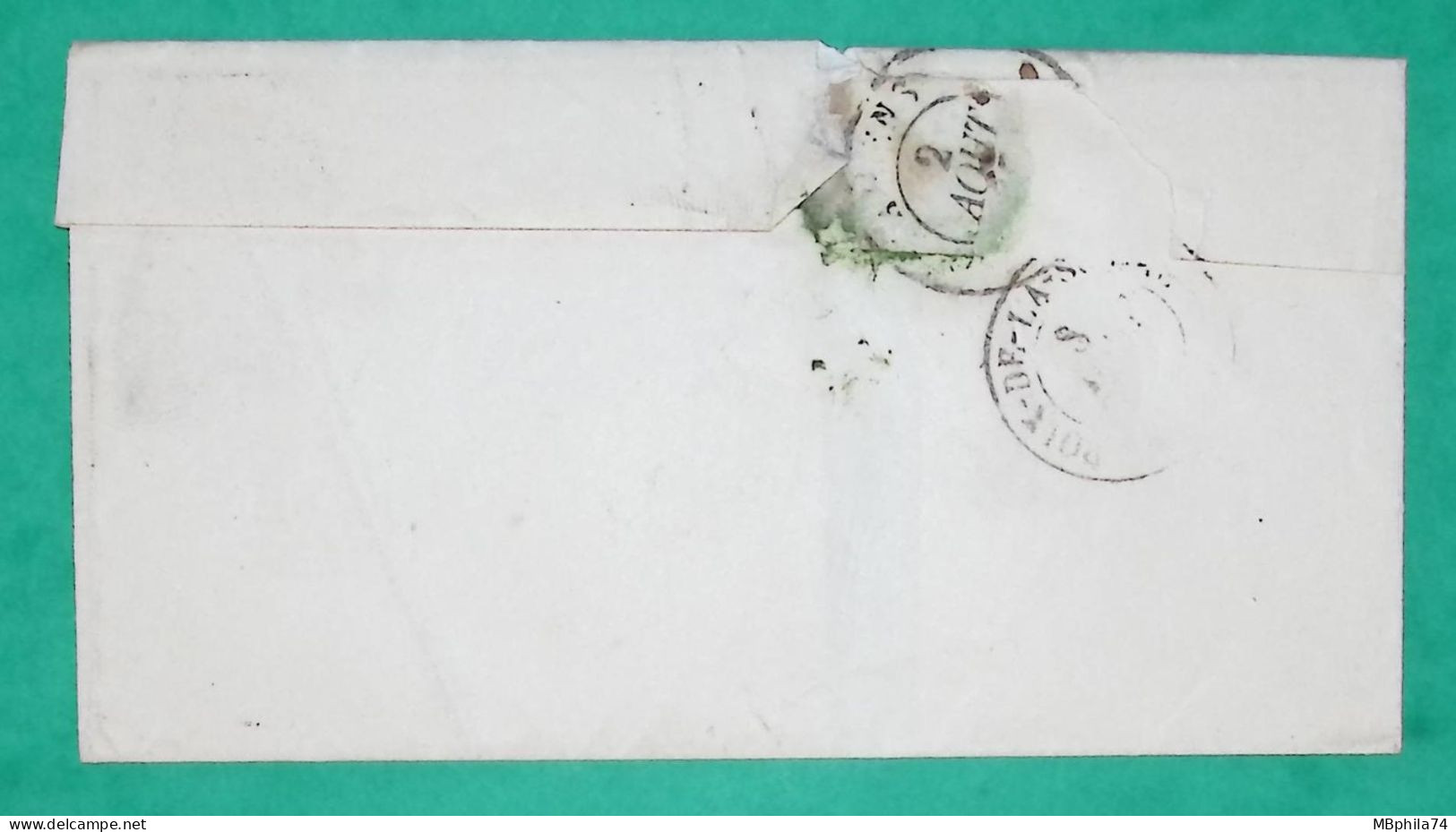 N°14 PC 1287 FLERS DE LA SOMME POUR POIX INDICE 13 1860 LETTRE COVER FRANCE - 1849-1876: Klassieke Periode