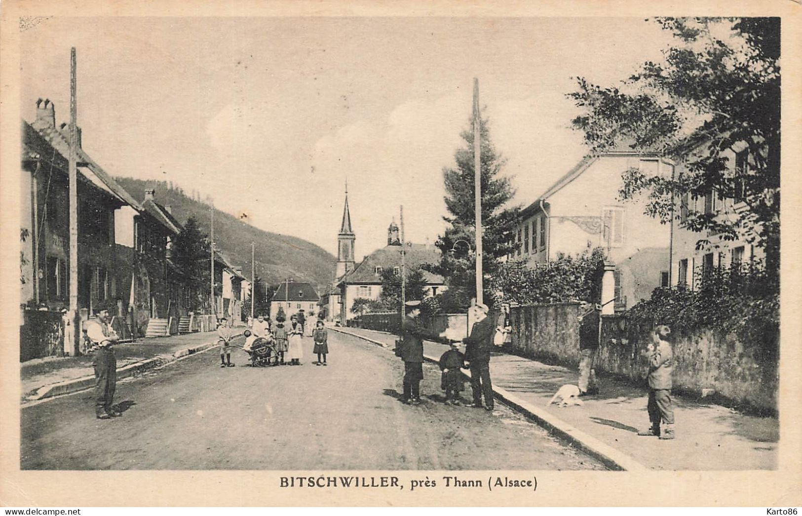 Bitschwiller * Près Thann * Rue Principale Du Village * Villageois - Autres & Non Classés