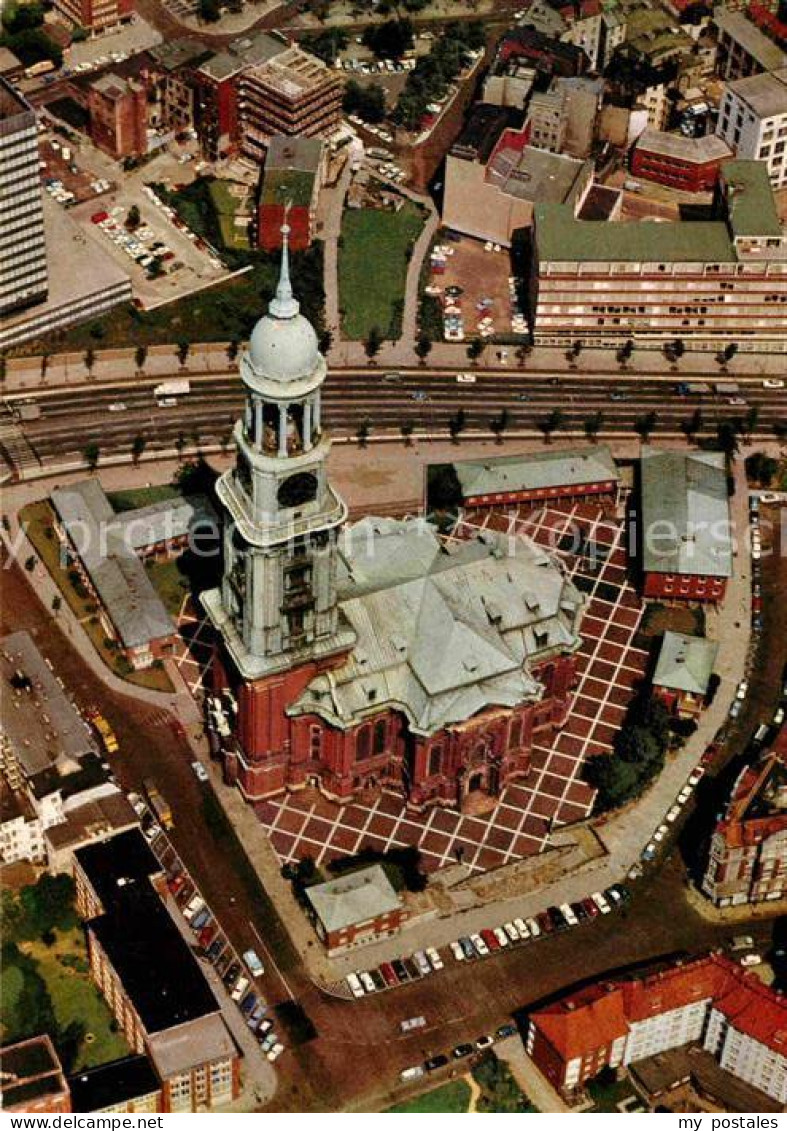 72839874 Hamburg Fliegeraufnahme Hauptkirche St. Michaelis Hamburg - Andere & Zonder Classificatie