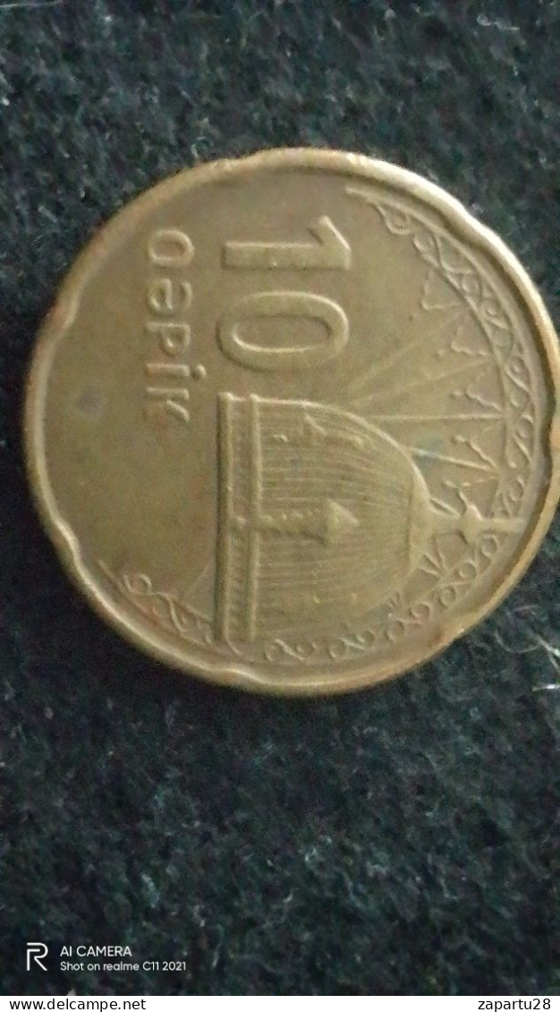 AZERBAYCAN--    10     KAPİK   VF - Azerbaïdjan