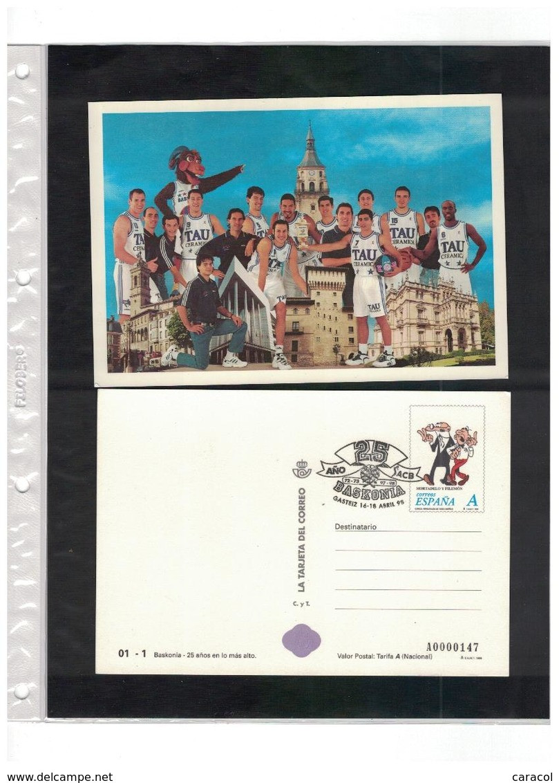 1998 BALONCESTO, BASKONIA TARIFA  A - VITORIA  - TARJETA DEL CORREO - ENTERO POSTAL - 1931-....