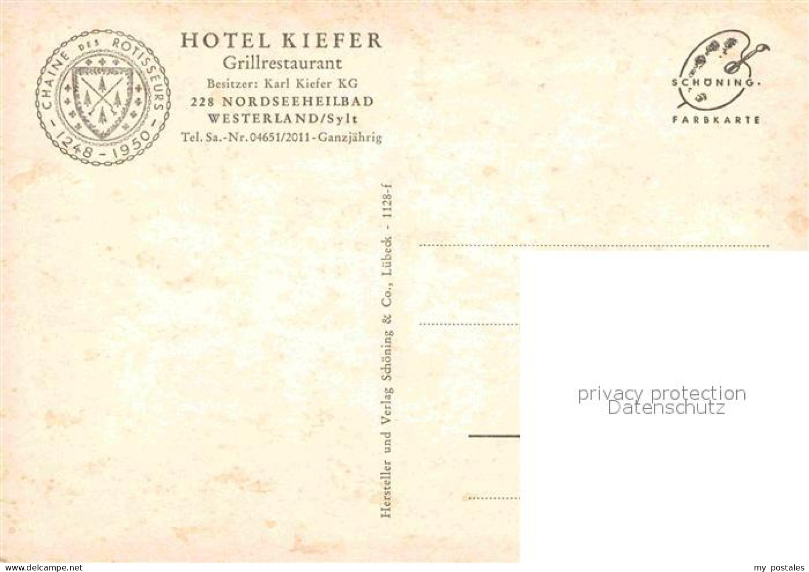 72839836 Westerland Sylt Hotel Kiefer Grillrestaurant Westerland - Other & Unclassified