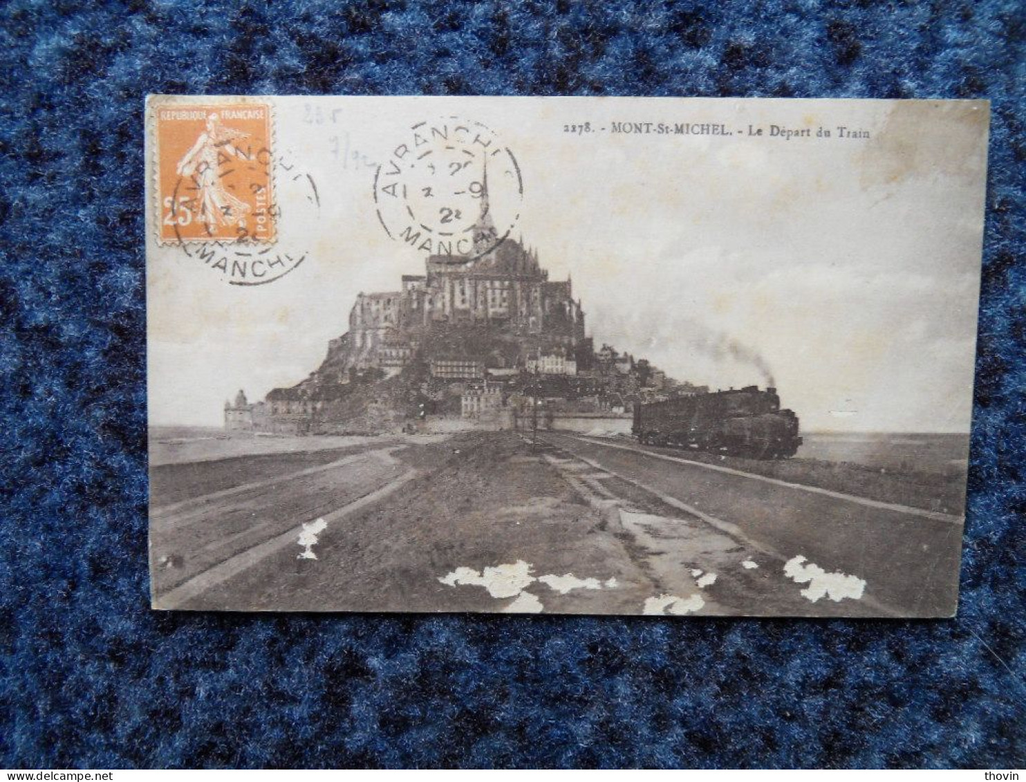 KB11/1255-Le Mont Saint Michel Train Au Départ 1921 - Le Mont Saint Michel