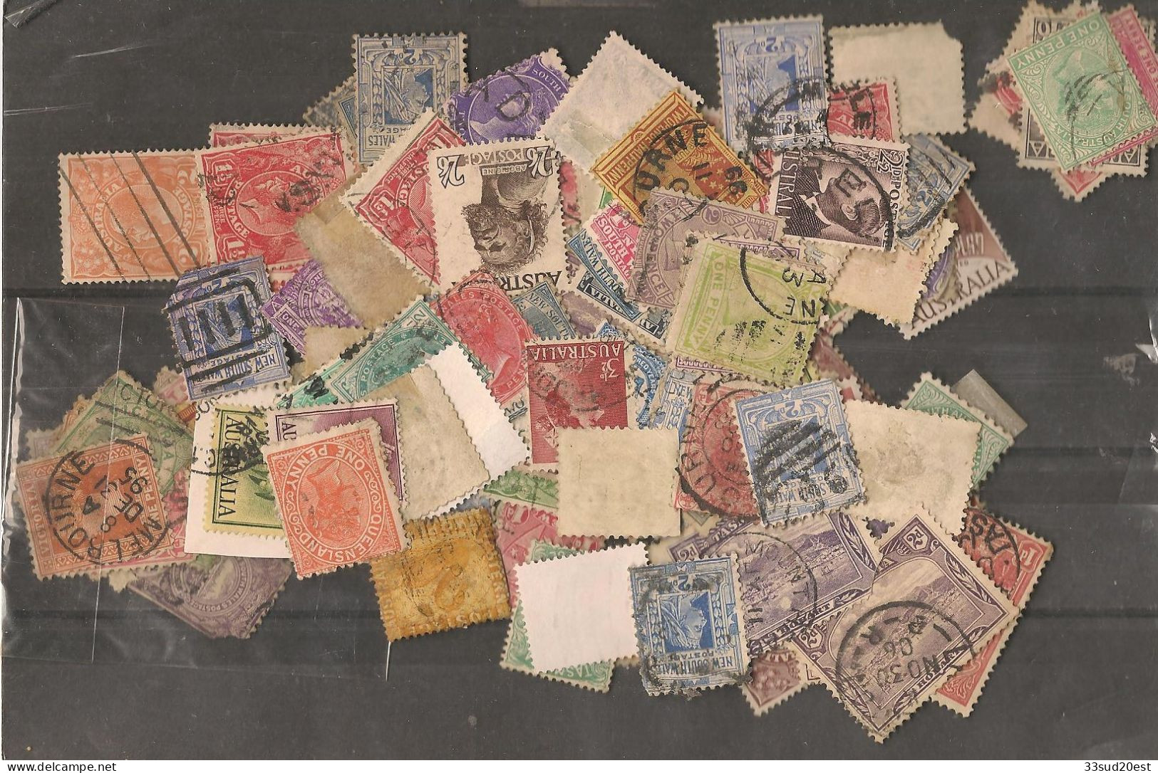 Lot De Timbres Australiens Anciens - Collections (without Album)