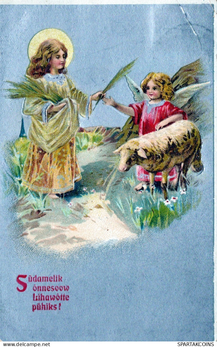 1909 ENGEL WEIHNACHTSFERIEN Vintage Antike Alte Postkarte CPA #PAG692.DE - Anges