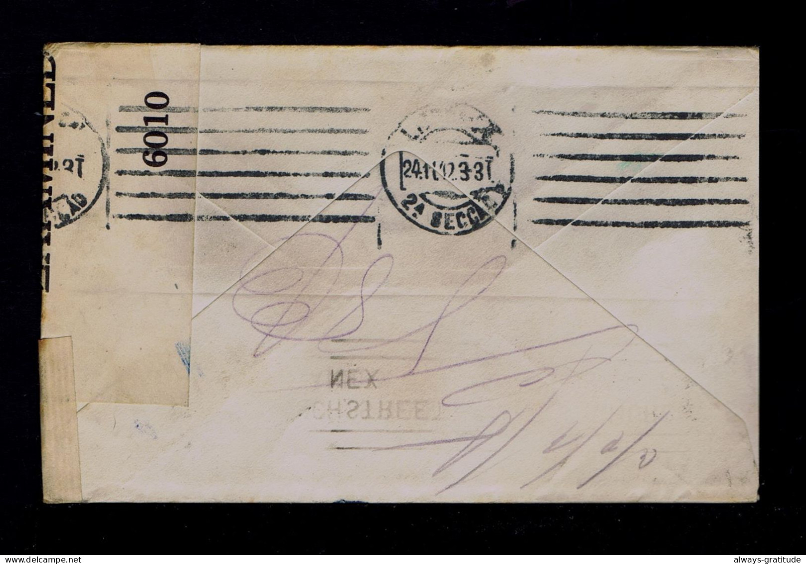 Sp10549 USA WW2 Censored Cover 1942 (slogan Pmk Church Street Annex) Mailed Portugal Security, Education,conservation - Agriculture