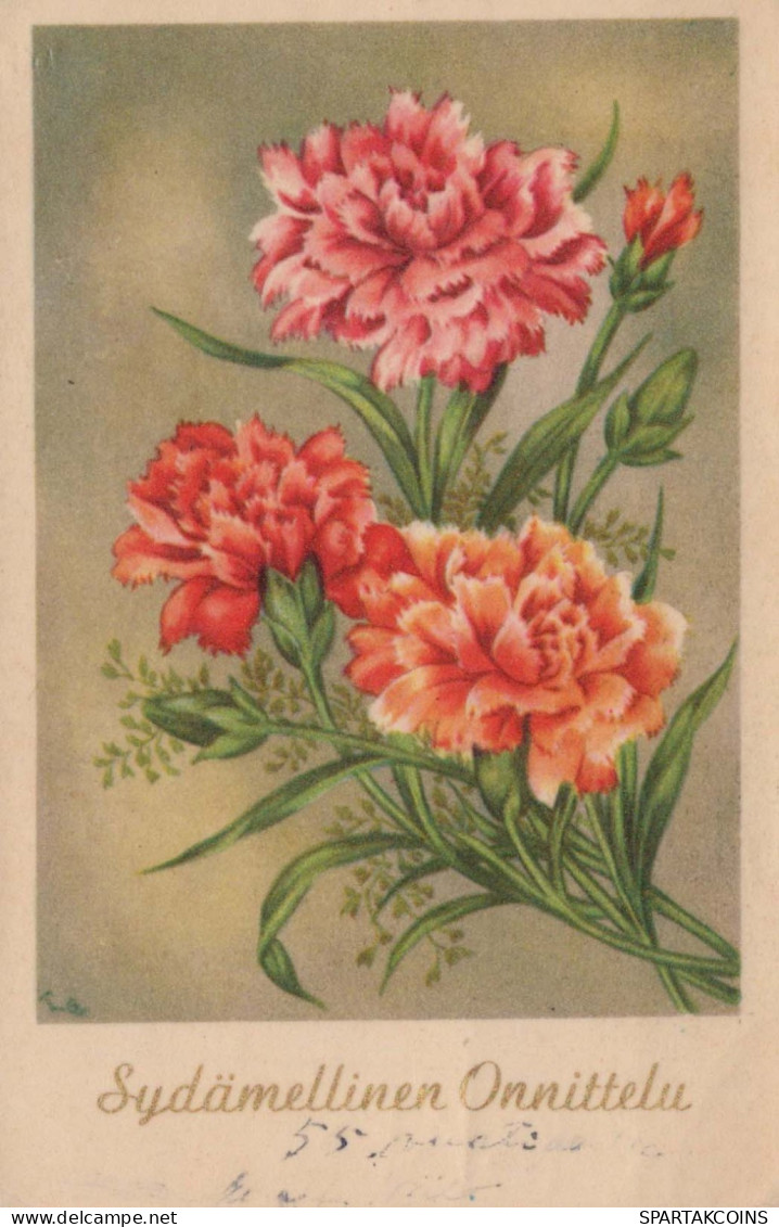 FLOWERS Vintage Ansichtskarte Postkarte CPA #PKE557.DE - Flowers