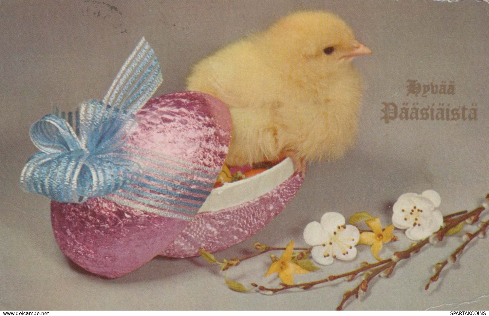 OSTERN HUHN EI Vintage Ansichtskarte Postkarte CPA #PKE429.DE - Easter
