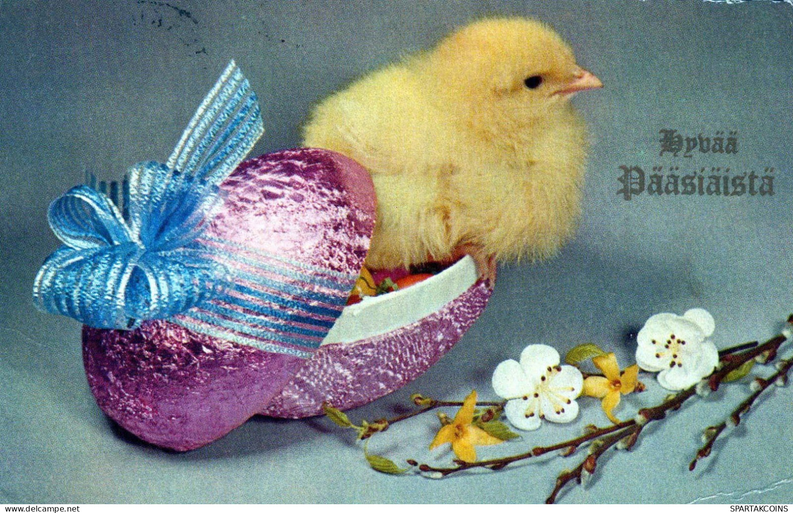 OSTERN HUHN EI Vintage Ansichtskarte Postkarte CPA #PKE429.DE - Pasqua
