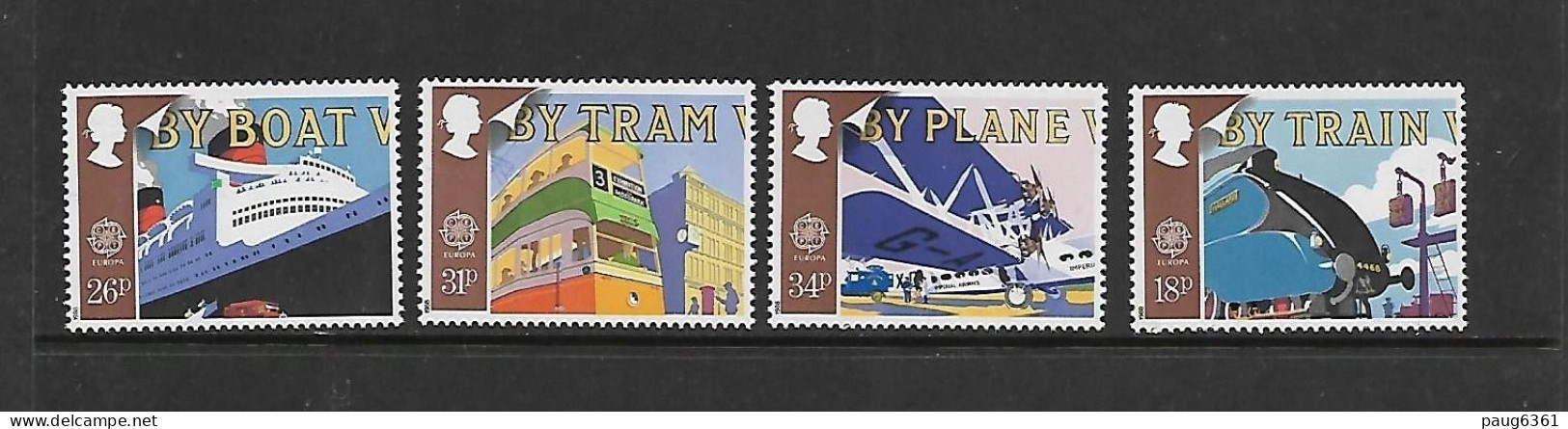 GRANDE-BRETAGNE 1988 TRAINS  YVERT N°1311/1314 NEUF MNH** - Trenes