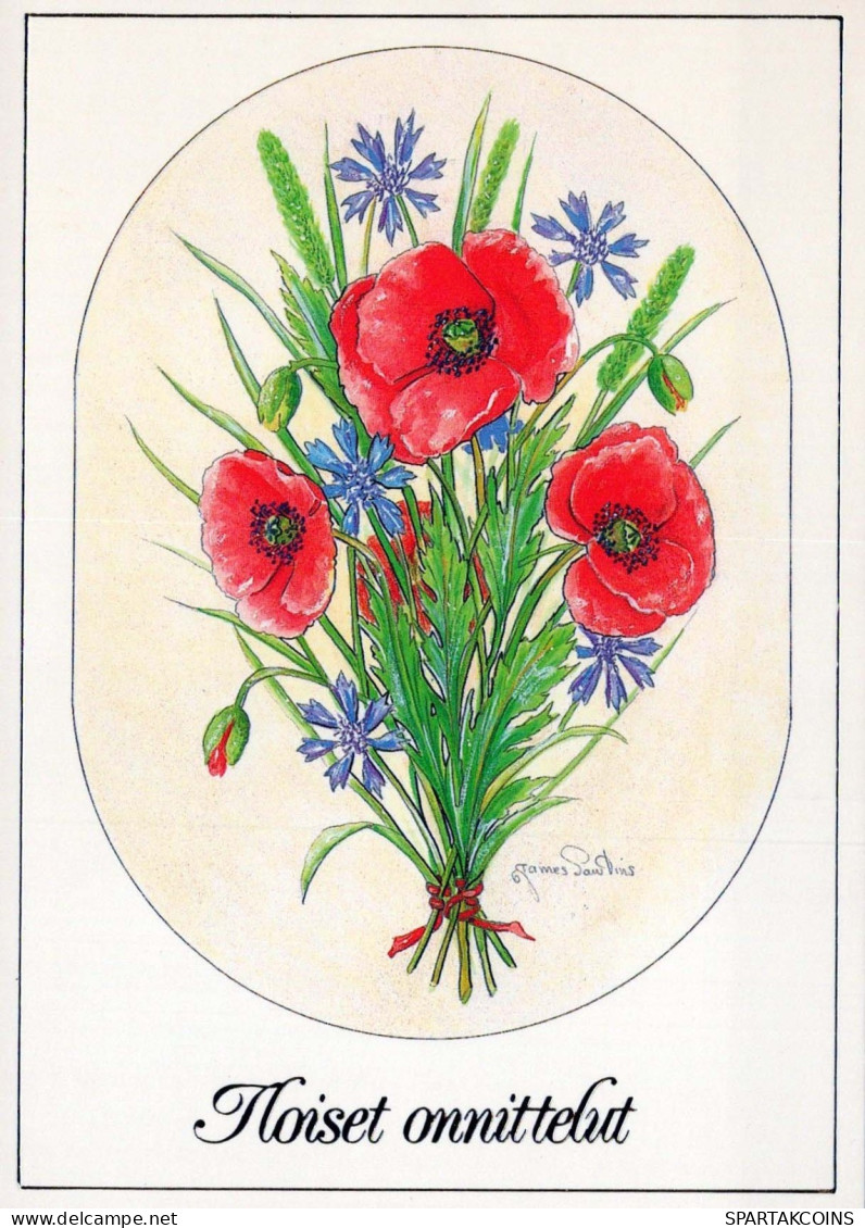 FLOWERS Vintage Ansichtskarte Postkarte CPSM #PBZ083.DE - Flowers