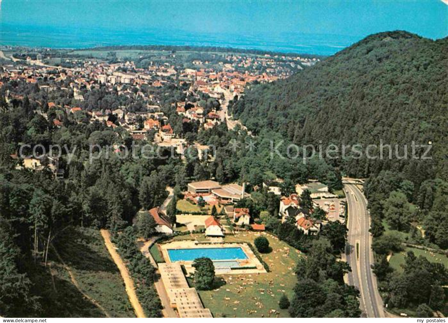 72839528 Bad Harzburg Fliegeraufnahme Freibad Juliusbad Kuranlagen Burgberg Seil - Bad Harzburg