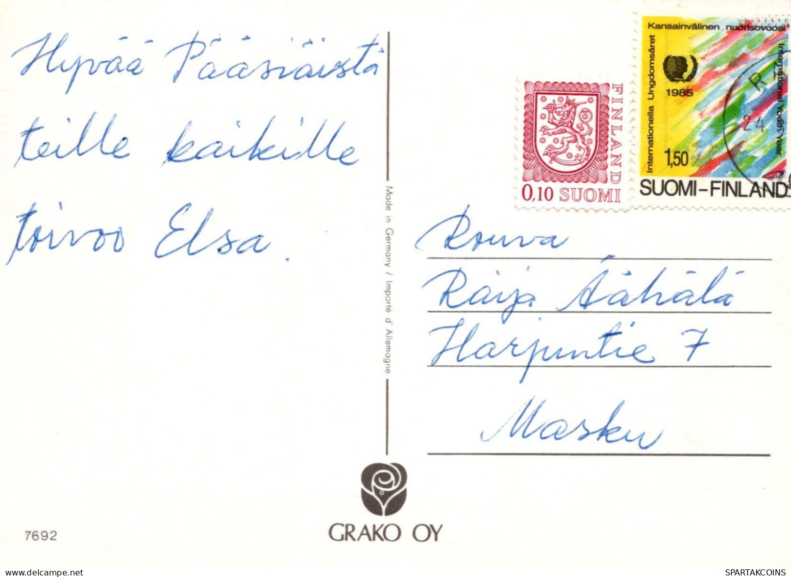 OSTERN HUHN EI Vintage Ansichtskarte Postkarte CPSM #PBP232.DE - Ostern