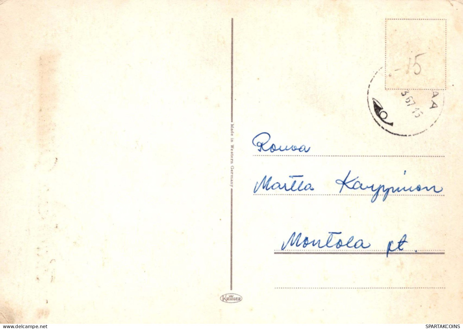 OSTERN HUHN EI Vintage Ansichtskarte Postkarte CPSM #PBP049.DE - Pasqua